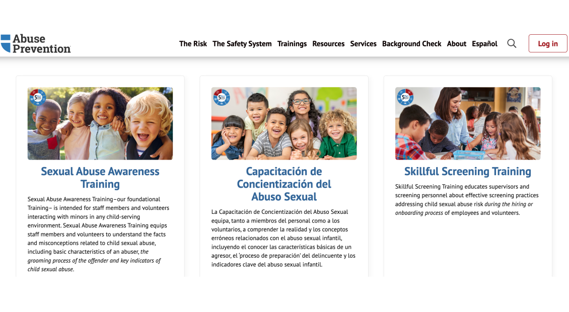 APS Online Trainings Page - TEMP
